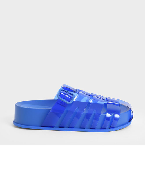 マディソン ケージドシースルースライドサンダル / Madison Caged See-Through Slide Sandals