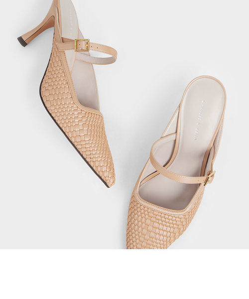 ウーブン ヒールミュール / Woven Heeled Mules | CHARLES & KEITH