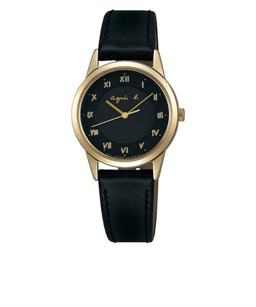 アニエスベー 腕時計 メンズ 革ベルト マルチェロ ホワイト文字盤 品