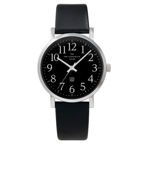 ザ・クロックハウス UD ユーディー MUD1001-BK1B メンズ 腕時計 ソーラー 革ベルト ブラック ユニバーサルデザイン