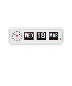 トゥエンコ 置時計 パタパタ時計 フリップクロック パーペチュアルカレンダー BQ-38 WHITE