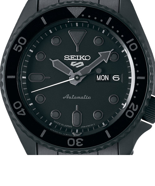 SEIKO セイコー5 スポーツ SBSA075 自動巻き腕時計 オールブラック 