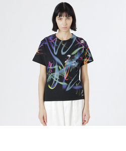 【KANAKO SASAKI】コラボレーション ネオングラフィッククルーネックTシャツ