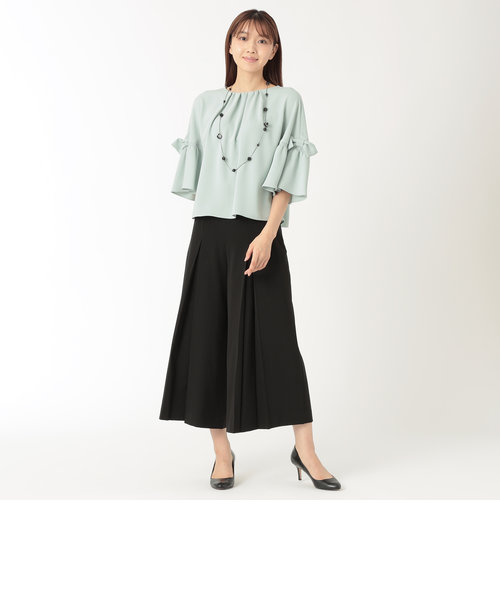 シルキーストレッチ ワイドパンツ | TO BE CHIC（トゥービーシック）の