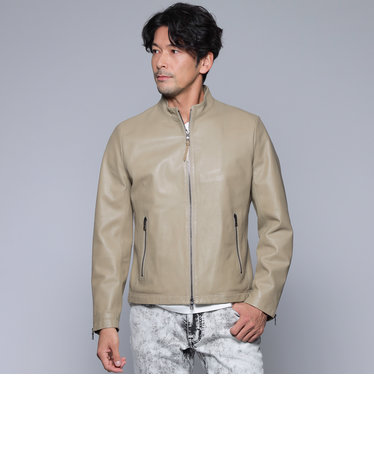 メンズのライダースジャケット（ベージュ/クリーム色/肌色）通販