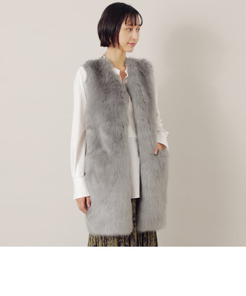 epoca ニット ポンチョ フォックスファー やりきれな エポカ 