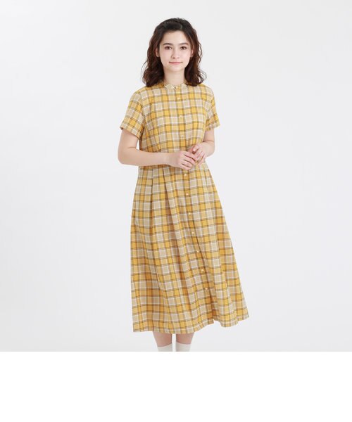 Grey Label マドラスチェックノーカラーワンピース Mackintosh Philosophy マッキントッシュフィロソフィー の通販 Mall