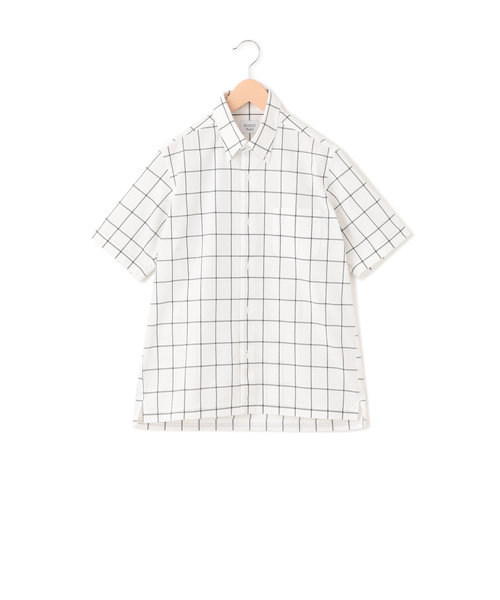 SONO Ｃ混スモック刺繍フレアシャツ ホワイト シャツ | kyokuyo-eu.com