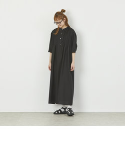 GREY LABEL リネンミックスバンドカラーワンピース