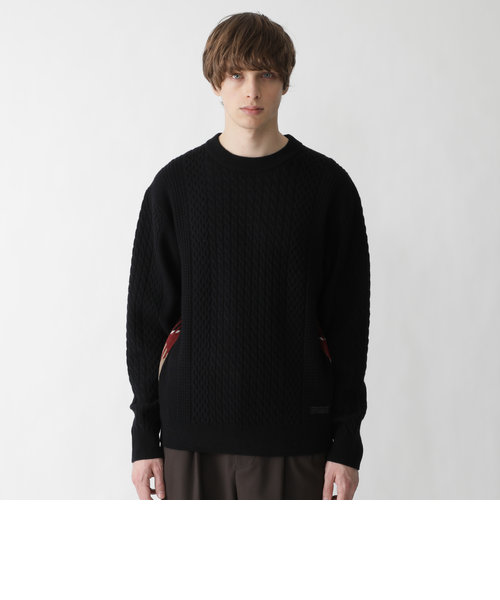 ブラックレーベル LL 羊毛カシミア混合セーター -