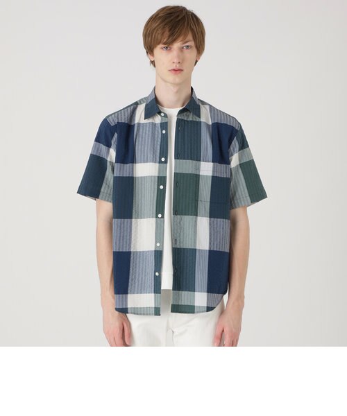 ビッグスケールクレストブリッジチェックサッカーシャツ | BLUE LABEL