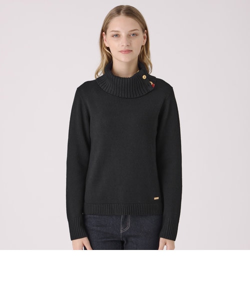 ウォッシャブルウールオフタートルニット