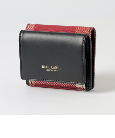 パーシャルクレストブリッジチェックPVC二つ折り財布 | BLUE LABEL 