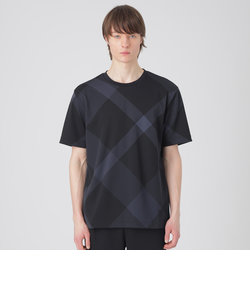 【BLACK lab.】バイアスチェックメッシュTシャツ