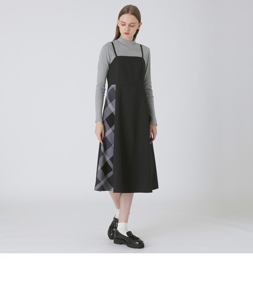 ナチュラルドライクロスジャンパードレス | BLUE LABEL / BLACK  