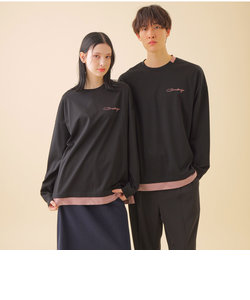 【Unisex】オーバーサイズチェックレイヤードカットソー