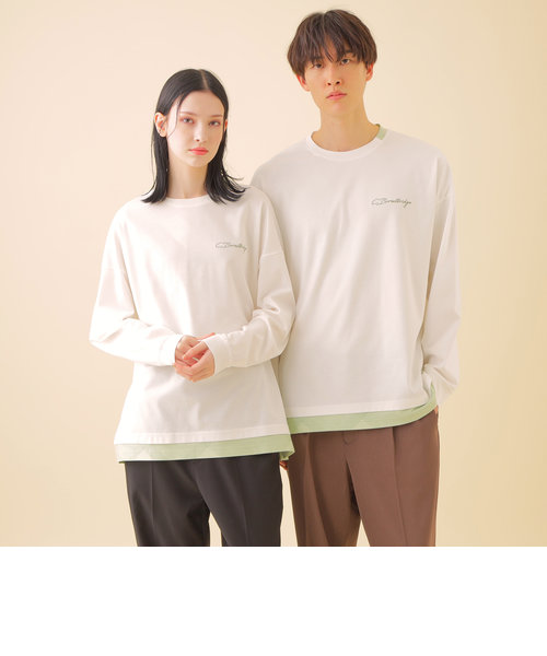 Unisex】オーバーサイズチェックレイヤードカットソー | CB