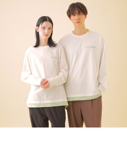 【Unisex】オーバーサイズチェックレイヤードカットソー