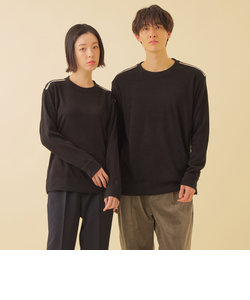 【Unisex】カラーランクルーネックニットソー