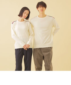 【Unisex】カラーランクルーネックニットソー