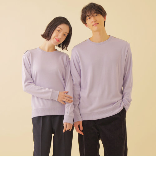 【Unisex】カラーランクルーネックニットソー