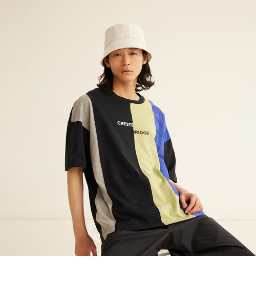 【WEB限定カラー有り】トーナルチェックブロッキングロゴTシャツ