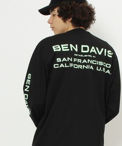 【 BEN DAVIS （ ベンデイビス ）】ビッグシルエット 袖プリント ロンT／長袖Tシャツ
