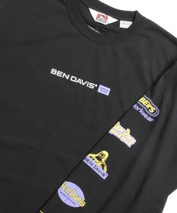 Ben Davis ベンデイビス 袖プリント バナーロゴ ロンt 長袖tシャツ Naval ナバル の通販 Mall