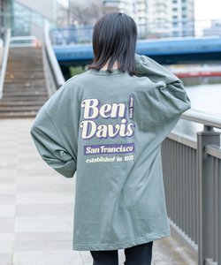 【 BEN DAVIS （ ベンデイビス ）】《NAVAL別注》クラフトマンシップ ロゴバックプリント 刺繍ビッグロンT