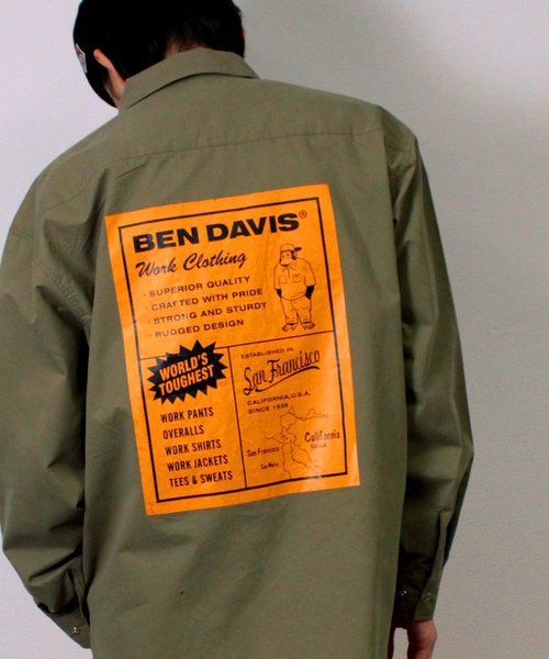 【 BEN DAVIS （ ベンデイビス ）】ADVERTISED LONG SLEEVE WORKSHIRTS