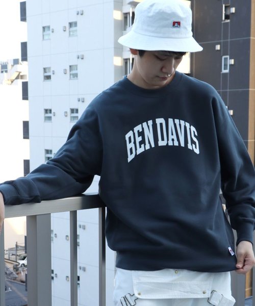 BEN DAVIS(ベンデイビス)】COLLEGE CREW/ カレッジ クルーネック