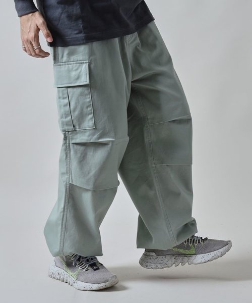 【BEN DAVIS(ベンデイビス)】SNOW WORKERS PANTS / カーゴポケット ルーズシルエット スノーワークパンツ  ドローコード