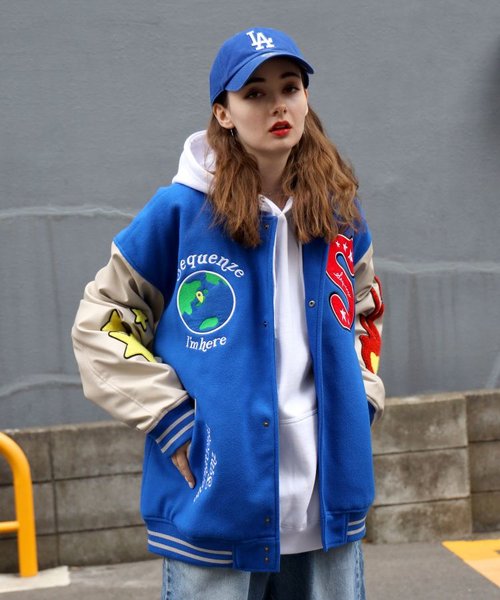 SEQUENZ】HAPPY LIFE CYCLE STADIUM JACKET / サガラ ワッペン ...