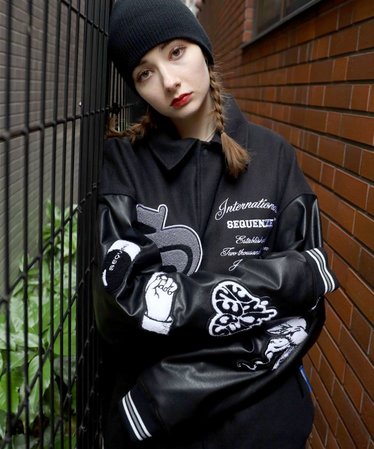 【SEQUENZ】POP MOTIF STADIUM JACKET / サガラ ワッペン