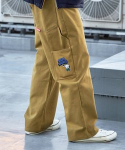 【BEN DAVIS(ベンデイビス)】 EMBRO PAINTER PANTS / ペインター 配色 刺繍 ストレート ワイドシルエット ワーク ゴリラ ルーズ