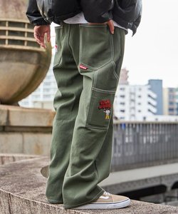 【BEN DAVIS(ベンデイビス)】 EMBRO PAINTER PANTS / ペインター 配色 刺繍 ストレート ワイドシルエット ワーク ゴリラ ルーズ