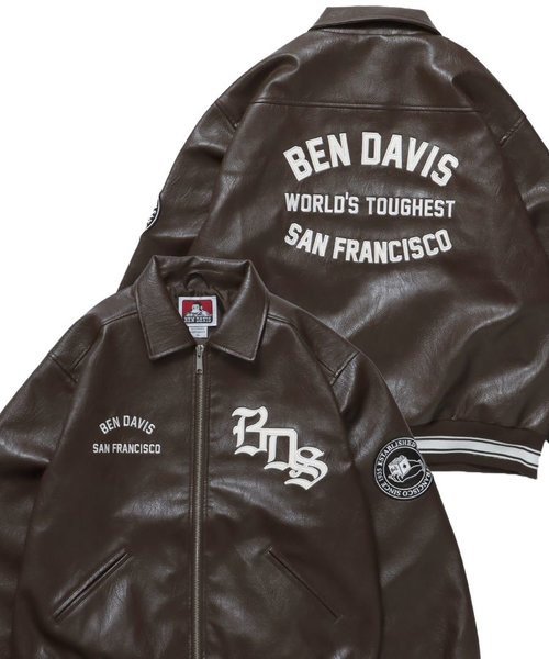 BEN DAVIS(ベンデイビス)】 FAUX LEATHER FLIGHT JACKET / レザー ...