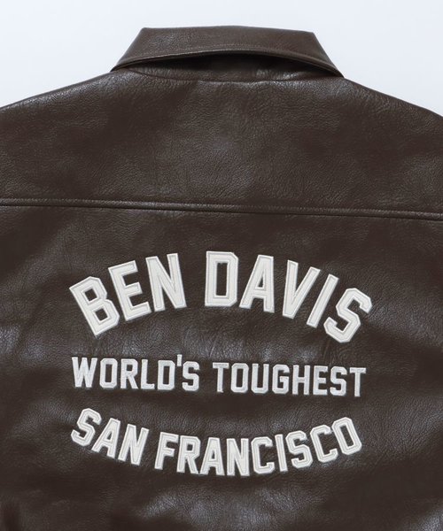 BEN DAVIS(ベンデイビス)】 FAUX LEATHER FLIGHT JACKET / レザー