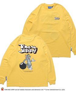 【SEQUENZ】 TJ BALL AND DICE L/S TEE/ トムとジェリー ロンT ビックサイズ キャラクター バックプリント  8ボール