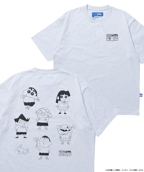 【SEQUENZ】CS×SQNZ BOUEITAI S/S TEE / クレヨンしんちゃん 半袖Tシャツ クルーネック ワンポイント バックプリント