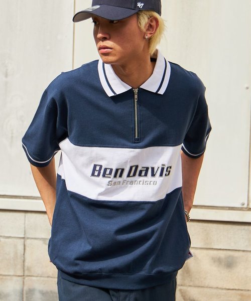 【BEN DAVIS(ベンデイビス)】PLAYERS ZIP POLO