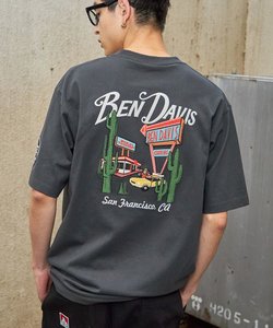 【BEN DAVIS（ベンデイビス）】SOUVENIR EMB TEE NV / 別注 クルーネック 半袖 アメリカンダイナー 刺繍