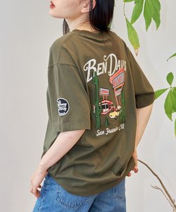 【BEN DAVIS（ベンデイビス）】SOUVENIR EMB TEE NV / 別注 クルーネック 半袖 アメリカンダイナー 刺繍