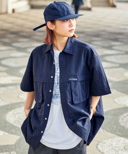 【FFEIN(フェイン)】ナイロンテックフィッシングシャツ / ビックシルエット ダブルポケット セットアップ