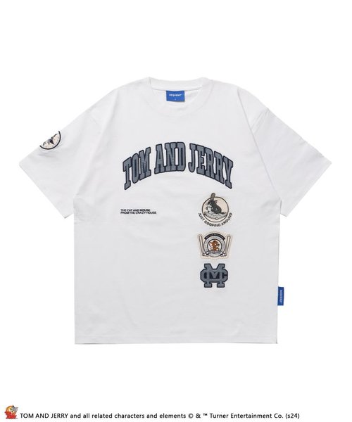 TJ BASEBALL S/S TEE / TOM and JERRY トムジェリ Tシャツ 半袖 ベースボール ワッペン プリント