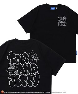 TJ BUBBLE LOGO S/S TEE / TOM and JERRY トムジェリ Tシャツ 半袖 グラフィティ モノトーン