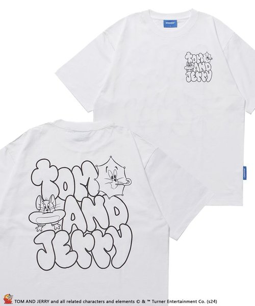 TJ BUBBLE LOGO S/S TEE / TOM and JERRY トムジェリ Tシャツ 半袖 グラフィティ モノトーン