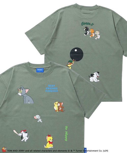 TJ BEST FRIEND S/S TEE / TOM and JERRY トムジェリ Tシャツ グラフィティ プリント 半袖 アソート柄