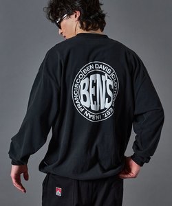 【BEN DAVIS（ベンデイビス）】CIRCLE LOGO BRUSHED LS / クルーネック 長袖 ロンT サークルロゴ ドローコード