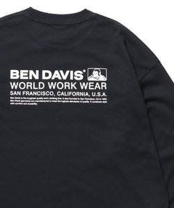 【BEN DAVIS（ベンデイビス）】BD LOGO L/S TEE WIDE / 長袖  オーバーサイズ ワンポイント シンプル ネーム